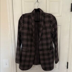 Plaid wool Blazer Jacket